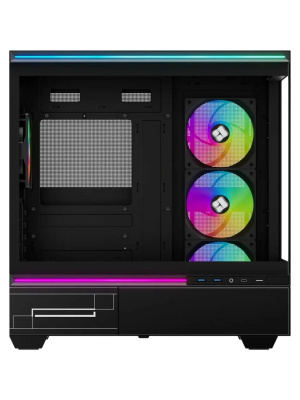 ������ Thermalright M10 FAN4-C, Mini-Tower, TG, 4x120mm ARGB, 2xUSB-A 3.0, 1xUSB Type-C, mATX, mITX Black