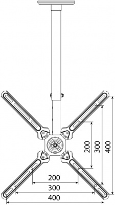��������� ��� ���������� Cactus CS-CP07 ������ 23"-55" ����.45�� ���������� ������� � ������