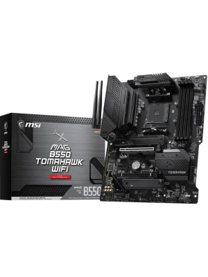 ����������� ����� MSI MAG B550 TOMAHAWK WIFI Soc-AM4 AMD B550 4xDDR4 ATX AC`97 8ch(7.1) 1 x 2.5Gigabit + Gigabit Ethernet RAID+HDMI+DP