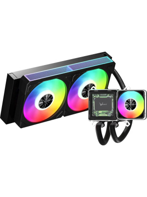 ������� �������� ���������� Formula V Line Cryo Wing Digi 240 BK, 240mm, LCD 2.73", 2x120mm, ARGB fans, LGA115X/1200/1700/1851/1366/2011/2066, AM3/AM4/AM5/Ryzen3/Ryzen5/Ryzen7/Threadripper/RT4