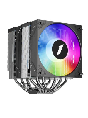 ����� 1STPLAYER CRYO CY12L-D Black / 6HPx6mm, dual tower, 2x120mm ARGB fans, 750-1900 RPM, 57.6 CFM, 38.2 dBA / CY12L-D-BK