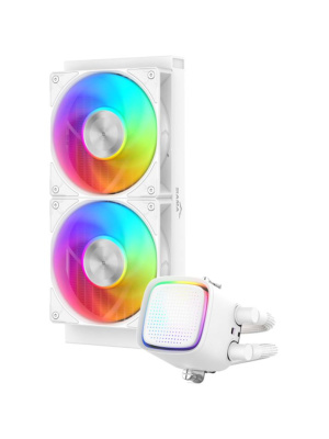������� ���������� ��� ���������� SAMA L50 240WH (290W, 240mm, White, ARGB/ Fans: 2x120mm, 72.3CFM, 28dBA, 2200RPM/ Pump height 66mm, 3000RPM, Rad thickness 27mm/ S: 1851, 1700, 1200, 115X, AM5, AM4)