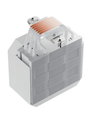 ����� upHere UP1TC6 White / 6HPx6mm, 250W TDP, single tower, 1x120mm fan, 600-1650RPM, 68 CFM, 25dBA, ARGB cover / UP1TC6