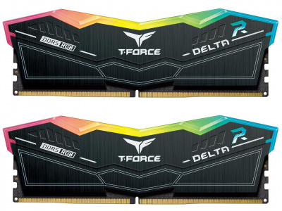������ ������ 32GB (2x16GB)  TEAMGROUP T-Force Delta RGB DDR5  7600MHz CL36 (36-46-46-84) 1.4V / FF3D532G7600HC36DDC01 / Black