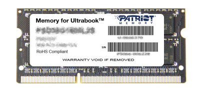 ����������� ������  8Gb DDR-III 1600Mhz Patriot Low Voltage SO-DIMM (PSD38G1600L2S)