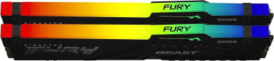 ������ ������ DDR 5 DIMM 64Gb PC48000, 6000Mhz, Kingston FURY Beast Black RGB CL30 (Kit of 2) (KF560C30BBEAK2-64)