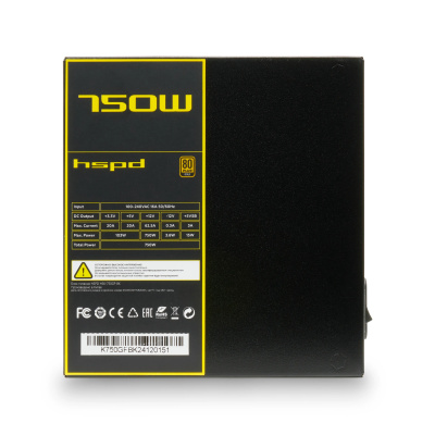 ���� ������� HSPD 750W 80+ Gold HSK-750GF-BK black, retail