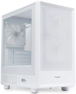 ������ �� ��� ����� ������� HSPD M310, Mesh Mini-tower, White, M310-TGWH-ARGB