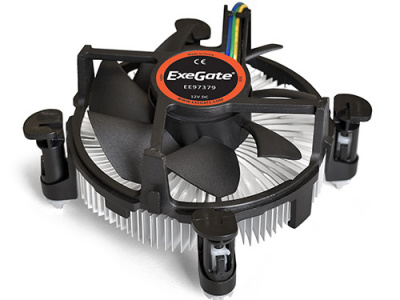 Exegate EX283277RUS ����� ExeGate EE97378-PWM, Al + Copper, S1150/1151/1155/1156, TDP 95W, Hydro bearing, 4pin, 23.5db, BOX