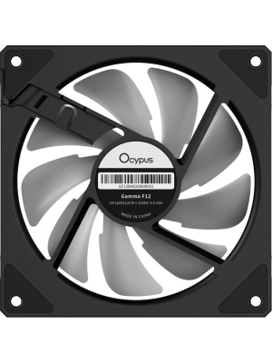 ���������� ��� ������� Ocypus Gamma F12 BK ARGB REVERSE BLADE, 120x120x25mm, 4-PIN PWM, 800-1600 RPM, 31 DBA MAX, HYDRO BEARING