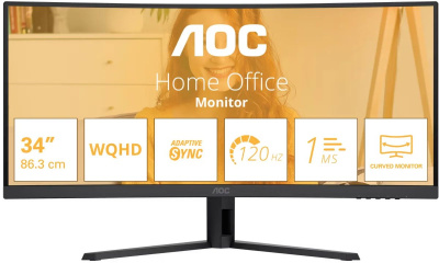 ������� AOC 34" CU34B3E 1500R, VA UWQHD, 1/4ms, 120Hz, ������