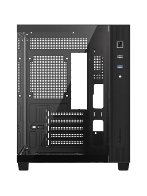 ������ Id-Cooling VIEW 500 black MiniTower (mATX, ��� ��, 2xUSB)(VIEW 500 BLACK)  ID-COOLING