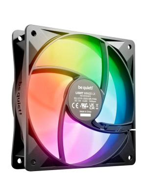 ����� ��� ������� be quiet! LIGHT WINGS LX 120mm PWM Reverse (120x120x25mm, 4-pin PWM, ARGB, 48.8CFM, 28.5dBA, 1500RPM, Black)